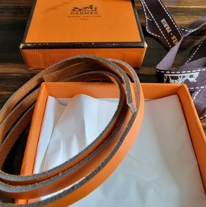 NEW Hermes Leather Cord Wrap Bracelet